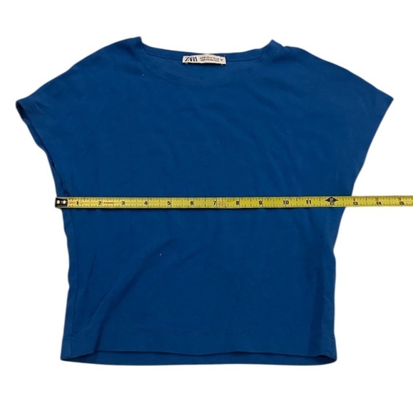Zara Half Sleeve T-Shirt Royal Blue Medium - Picture 6 of 8